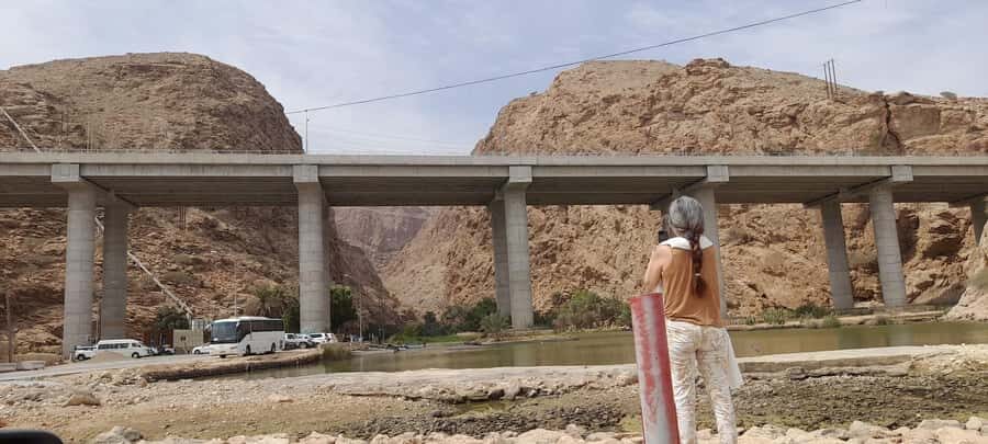 From Muscat: Guided Overnight Desert Camp Tour - Day 1: Sinkhole, Wadi Shab hike, then Wahiba Sands at sunset