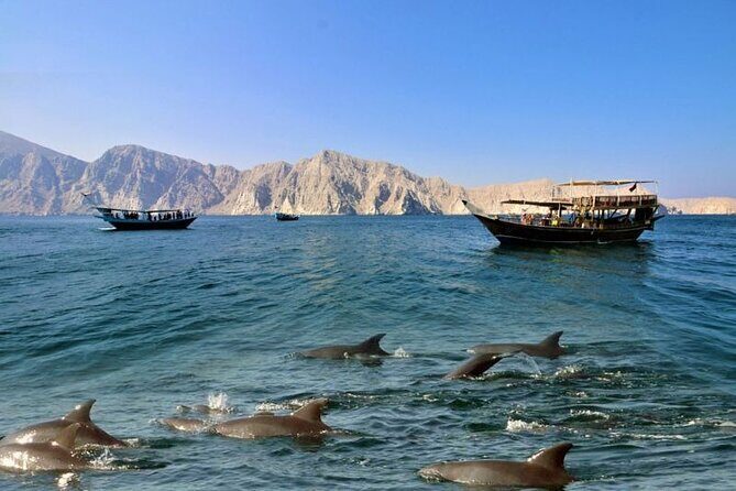 Khasab Musandam Full Day dhow cruise with lunch and Snorkeling - Setting Off From Khasab Harbor On A Traditional Dhow