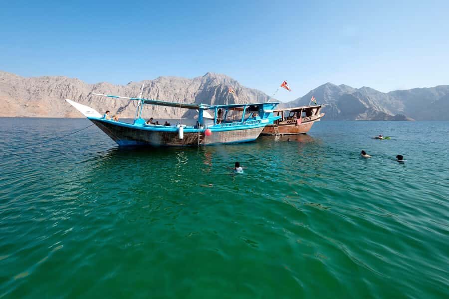 Khasab Musandam |Telegraph Island |Dhow Cruise | Dolphins - Seebi Island: snorkeling and kayaking with another dolphin chance