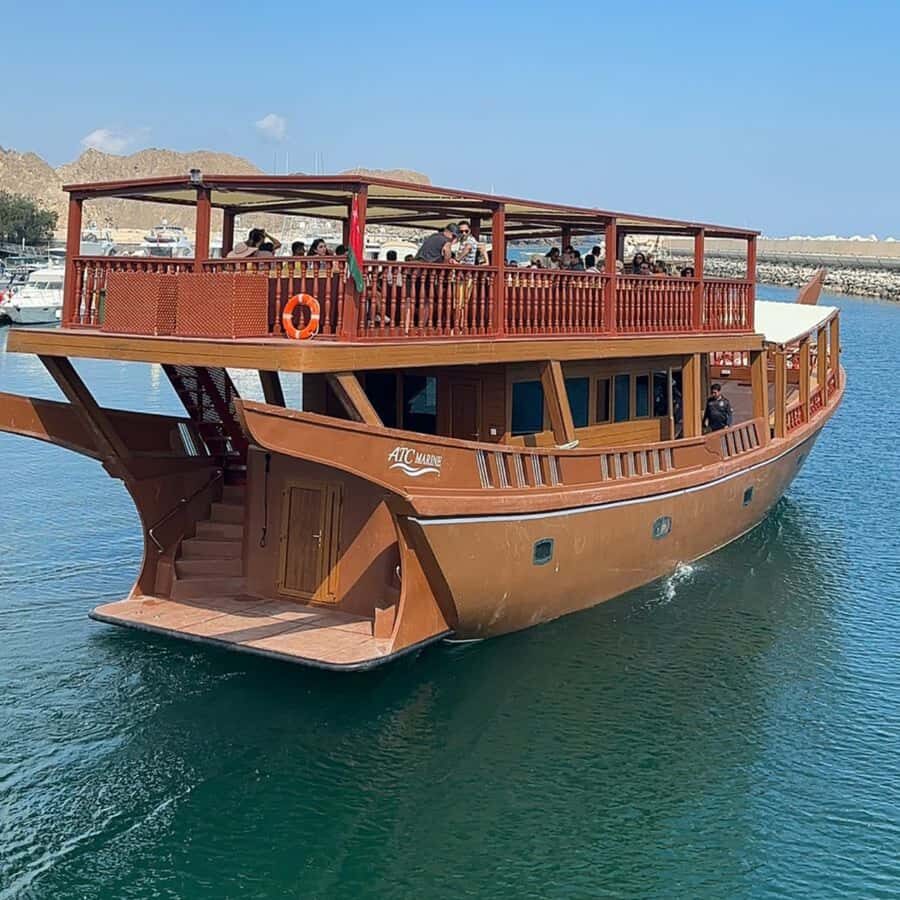 Muscat: Omani Traditional Dhow Sunset Cruise - Corniche at sunset: your best odds for the colors