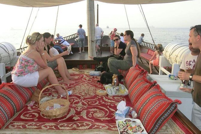 Omani dhow:Coastal and Sunset Cruise - Boarding the dhow: comfort, size, and the crew vibe