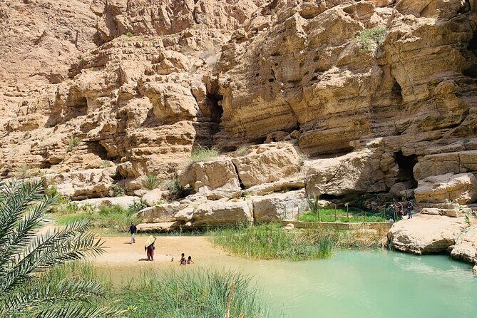 Private Oman Desert Overnight in Wahiba Sand and Wadi Exploration - Wadi Shab day: boat crossing, canyon walking, and the keyhole pool